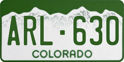 CO license plate ARL630