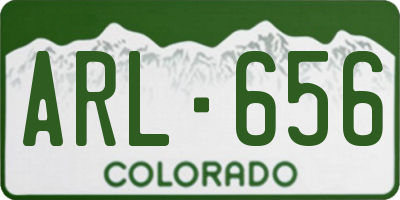 CO license plate ARL656