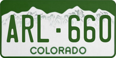 CO license plate ARL660