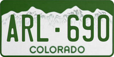 CO license plate ARL690