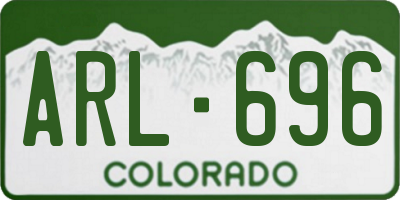 CO license plate ARL696