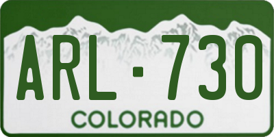CO license plate ARL730