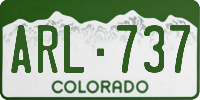 CO license plate ARL737