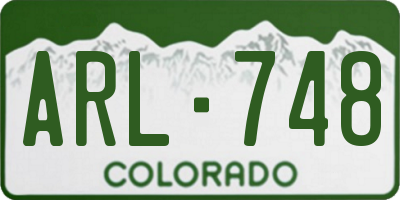 CO license plate ARL748