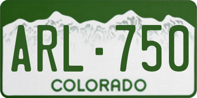 CO license plate ARL750