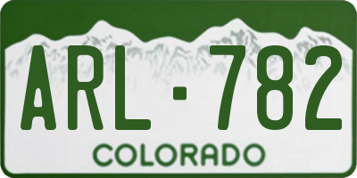CO license plate ARL782