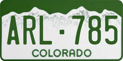 CO license plate ARL785