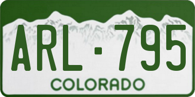 CO license plate ARL795