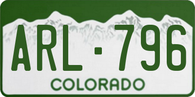 CO license plate ARL796