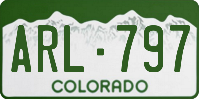 CO license plate ARL797