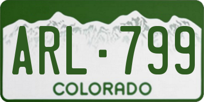 CO license plate ARL799