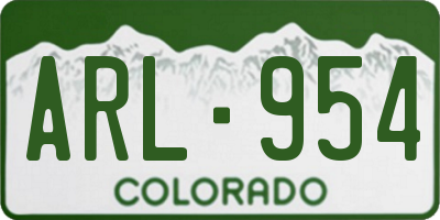 CO license plate ARL954