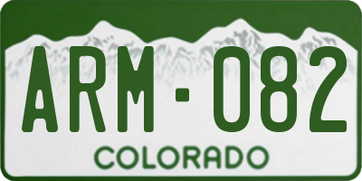 CO license plate ARM082