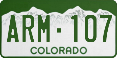 CO license plate ARM107