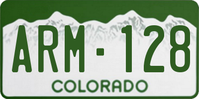 CO license plate ARM128
