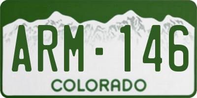 CO license plate ARM146