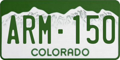 CO license plate ARM150