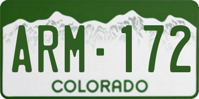 CO license plate ARM172