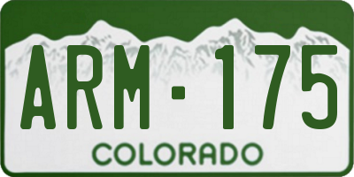 CO license plate ARM175