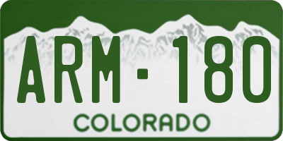 CO license plate ARM180