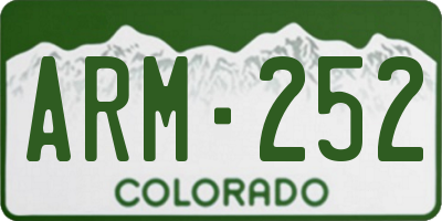 CO license plate ARM252