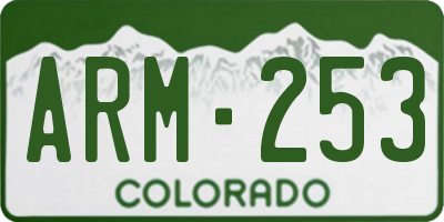 CO license plate ARM253