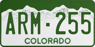 CO license plate ARM255