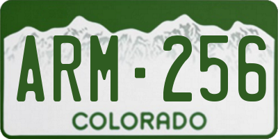 CO license plate ARM256
