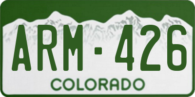 CO license plate ARM426