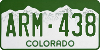 CO license plate ARM438