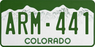 CO license plate ARM441