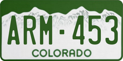CO license plate ARM453