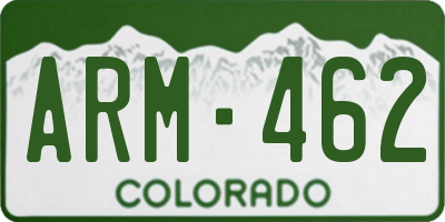 CO license plate ARM462