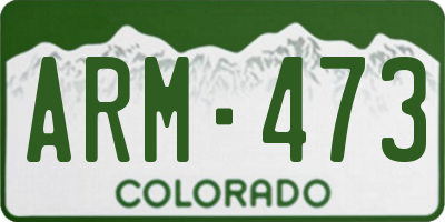 CO license plate ARM473