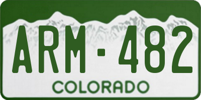 CO license plate ARM482