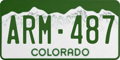 CO license plate ARM487