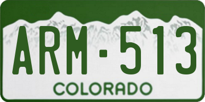 CO license plate ARM513
