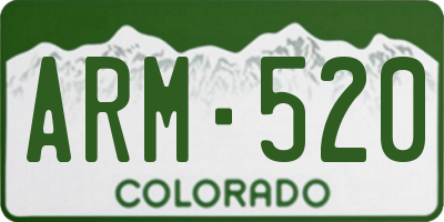 CO license plate ARM520