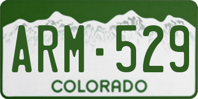 CO license plate ARM529