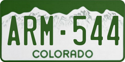 CO license plate ARM544
