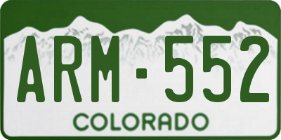 CO license plate ARM552