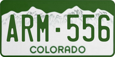 CO license plate ARM556