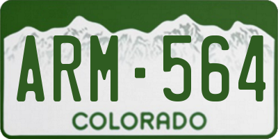CO license plate ARM564