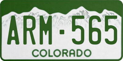 CO license plate ARM565