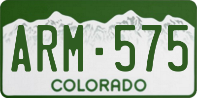 CO license plate ARM575