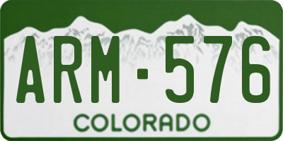 CO license plate ARM576
