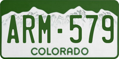 CO license plate ARM579