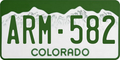 CO license plate ARM582