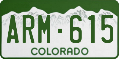 CO license plate ARM615