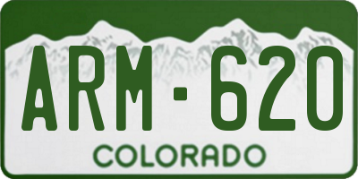CO license plate ARM620